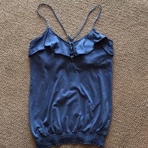 🟢 5/$20 AE | ruffled periwinkle blue tank top